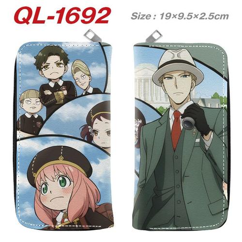 Espion Jouer Maison Périphérique Pleine Couleur Zipper Portefeuille Portefeuille Billet Clip Dessin Animé Anime Long Portefeuille Pochette Sac Porte-Monnaie Ql-Jj9330