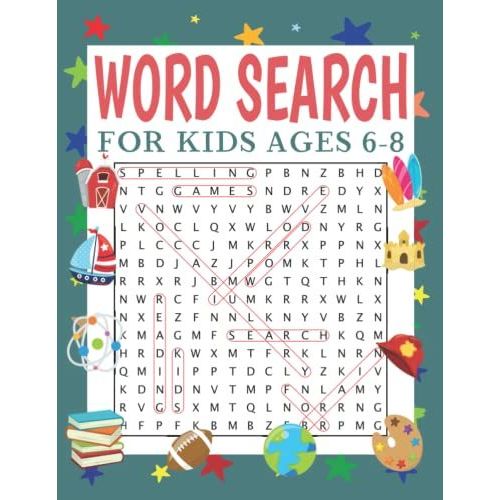 Word Search For Kids Ages 6-8: 101 Large Print Word Search Puzzles