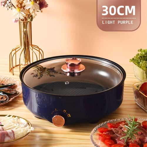Poêle Électrique Multifonctionnelle, Antiadhésive, Pour Comptoir D'intérieur, Poêle De Cuisine, Outils De Cuisine, Position De L'engrenage Réglable