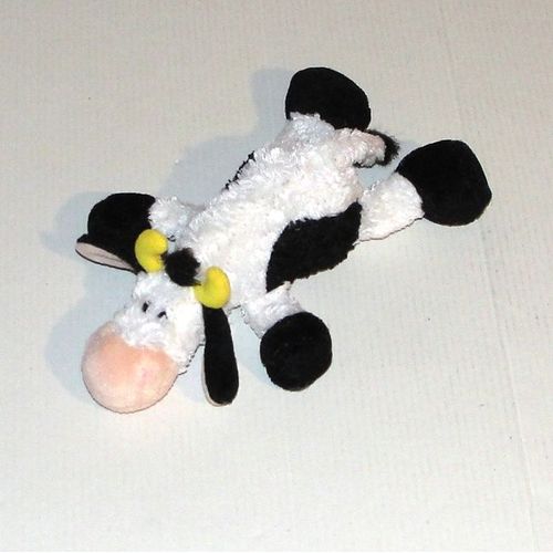Doudou Vache Nici Blanche Et Noire Petit Model 19 Cm
