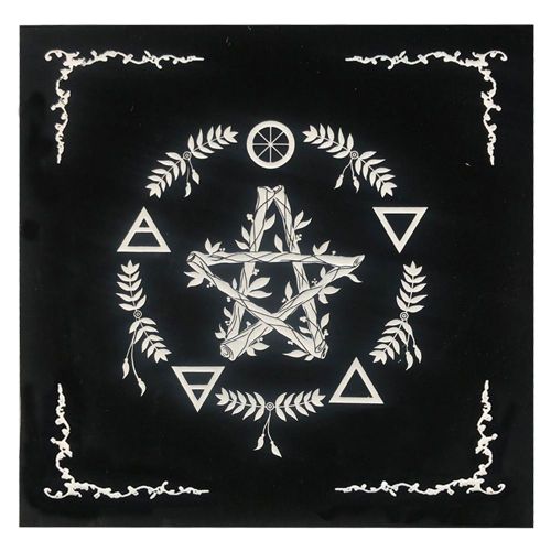 Nappe De Cartes De Tarot Pliable, En Tissu Pentagramme, Divination, Autel, Jeu De Société, Astrologie, Fortune, 49x49cm Pour Solitaire