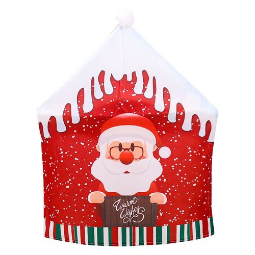 Housse De Chaise Chapeau De Père Noël, Décorations De Noël Pour La Maison, Couvre-Chaises De Table, Ornements De Fête, Cadeau De Noël, 2021