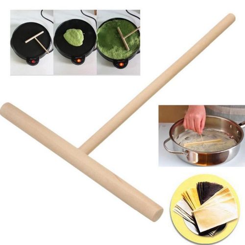 Crêpière pâte à crêpes bâton épandeur en bois, Kit d'outils de cuisine à domicile bricolage outils de cuisson de gâteaux tarte Hogar Cocina Home 1 pièce