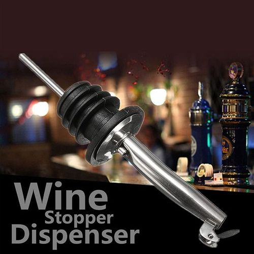 Verseur De Bouteille De Vin En Acier Inoxydable, Verseur D'huile De Liège, Barman, Accessoires De Bar, Cuisine Cocina Maison 1 Pièce