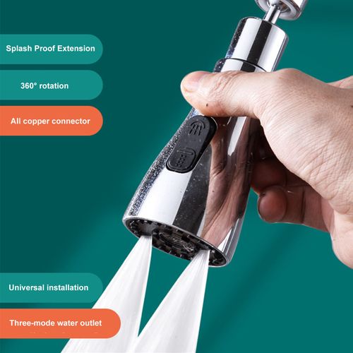 Robinet avec filtre universel à 360 degrés, tête de pulvérisation Flexible, adaptateur d'extension de robinet de lavabo, buse de robinet de cuisine