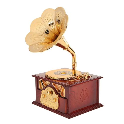 Boîte À Musique En Corne De Gramophone, Boîte À Musique Classique Rétro, Cadeau De Décoration Pour La Maison