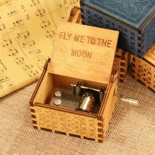 Boîte À Musique En Bois Rétro, Antique, Manivelle Manuelle Originale, Boîte À Musique Classique, Ornement De Maison, Jouet, Cadeau D'anniversaire