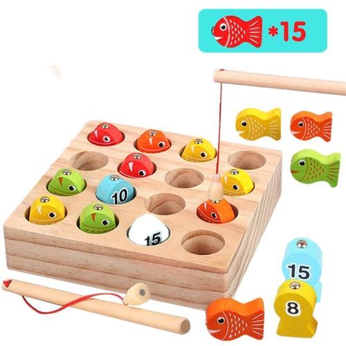 2 In 1 Jeux Montessori 2 Ans 3 Ans 4 Ans Jeu De Tri De Couleur Pêche Jouets Educatif Jouet Enfant 3+ Ans