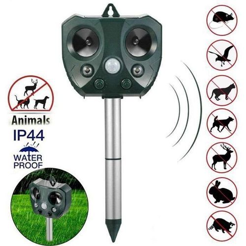 R?Pulsif ? Ultrasons Solaire R?Pulsif Eloigner Animaux Raton Laveur Chats Chiens Oiseaux Lapin ?Cureuil Moufettes Cerf G03d8