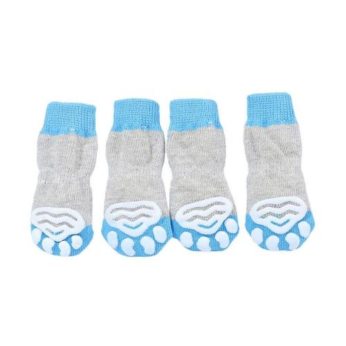 Chaussettes Tricotées Pour Chiens Et Chats, 4 Pièces/Lot, Jolies Chaussettes Chaudes Antidérapantes Pour Chiens Et Chats, Bottes D'hiver Imprimées De Dessins Animés