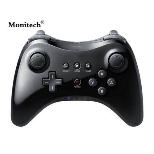 Noir Contrôleur De Manette Sans Fil Dual Joysticks Analogiques Pour Nintendo Wii U Pro