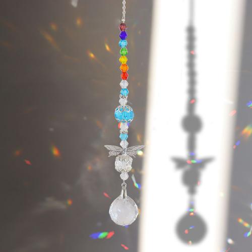 Papillon en Cristal de Coeur D'amour Carillon Sun Catcher Cristal Prisme Pendentif Arc-En-Ciel Maker Jardin Fenêtre Cristal Décoration De Mariage