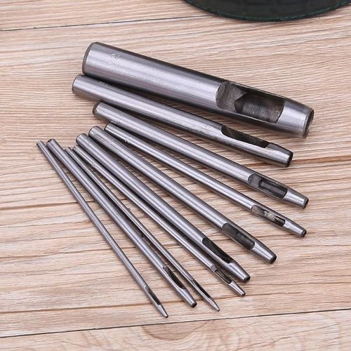 Ensemble D'outils De Perçage Pour Le Cuir, 10 Pièces, Poinçonnage De Ceinture Fait À La Main, Poinçon De Trou Pour Le Cuir, Outils De Perçage Creux, Ensemble De Poinçon Pour L'artisanat Du Cuir