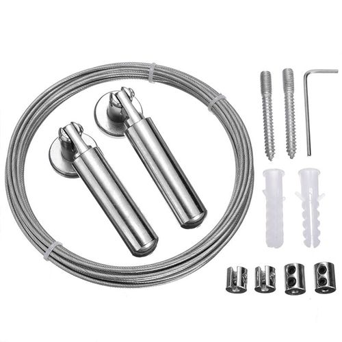 Jeu De Fils Pour Rideaux En Acier Inoxydable, 1 Ensemble De Fils De Fer Pour Suspendre Les Rideaux De Vêtements