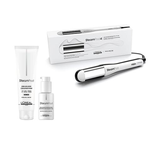 L'oréal Professionnel Steampod 4.0 Fer Lisser Lisseur + Lait Cheveux Fins 150 Ml + Serum De Lissage 50 Ml