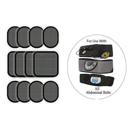 12 Électrodes De Ceinture,Compatible Avec Abs Series, 4 Set Électrode De Rechange Pour Slendertone Ceintures Musculation Abdomina