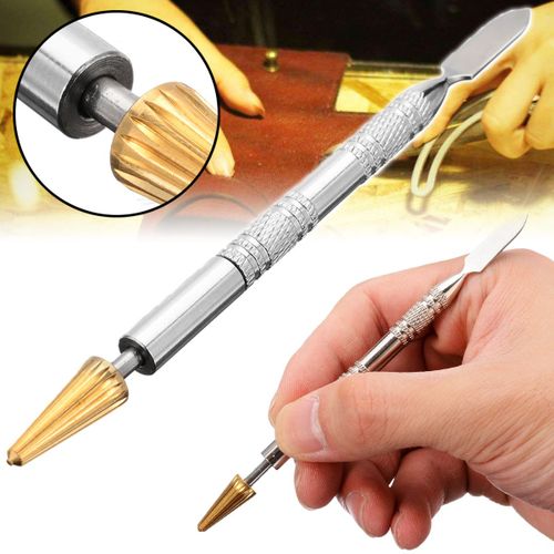 Stylo À Huile À Bord En Cuir De Cuivre, Bâton De Colle, Artisanat Fait À La Main, Applicateur De Colorant À Bord De Ceinture, Outils À Rouleaux De Peinture À L'huile