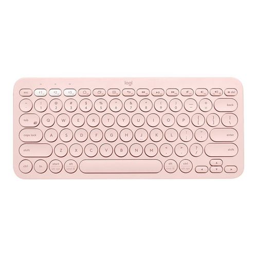 Logitech Clavier Bluetooth multi-appareils K380 - Clavier - sans fil - Bluetooth 3.0 - Allemand - rose