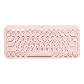 Logitech Clavier Bluetooth multi-appareils K380 - Clavier - sans fil - Bluetooth 3.0 - Allemand - rose