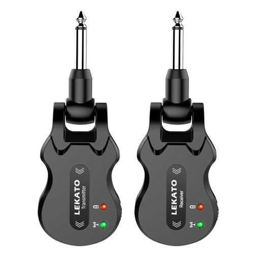 Noir - Lekato Ws 50 Système Émetteur Récepteur De Guitare Électrique Sans Fil 4 Canaux Ism 5.8ghz Rechargeable Pour Accessoires De Guitare