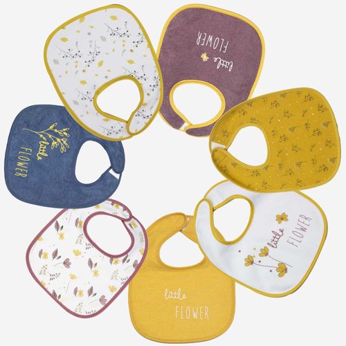 Lot De 7 Bavoirs 1er Âge Flower - Trois Kilos Sept
