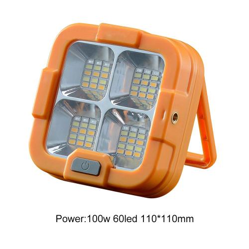 Couleur D5 Solaire Led Travail 4 Modèle Usb Batterie Rechargeable Extérieure Étanche Usb Projecteur Panneau Solaire Lampe De Camping