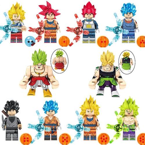10 Pieces Dragon Ball Z Super Saiyan Son Goku Vegeta Zamasu Broli Vegetto Bardock Jouet Figure Bloc De Construction