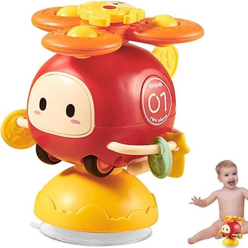 Gyro Toy Spinner Pour Bébé | Jouets À Ventouse Pour Toupie En Forme D'avion Pour Bébé | Bain Jouet