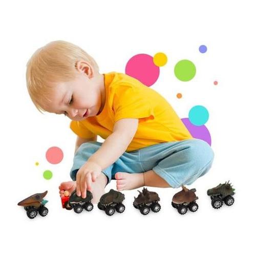 Voitures De Dinosaure Pull Back Jouet Simulée Dino Tête De Dragon Big Jante De Véhicule Mini Monstre De Voiture Cool Ensemble De Jeu Camion De Jouets Pour Enfants Tout-Petits