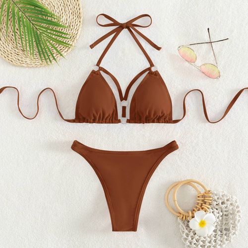 Maillot De Bain Bikini Triangle Fendu Maillot De Bain Femme Sexy