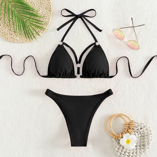 Maillot De Bain Bikini Triangle Fendu Maillot De Bain Femme Sexy