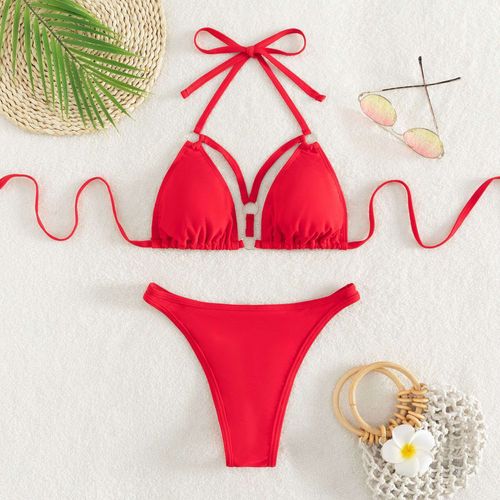 Maillot De Bain Bikini Triangle Fendu Maillot De Bain Femme Sexy