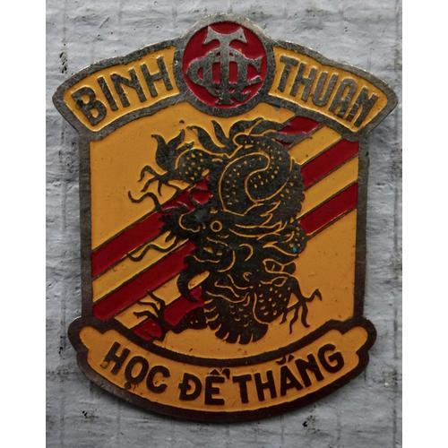 Ancien Insigne Militaire Du Centre D'instruction De Binh Thuan (Sud Vietnam)