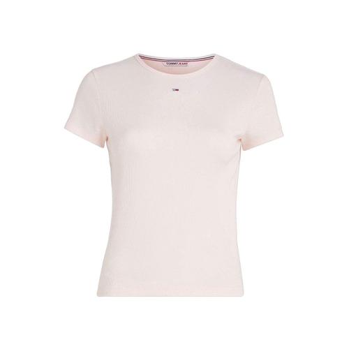 T Shirt Tommy Jeans Essential Cot Femme Rose
