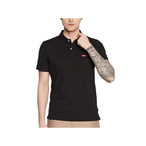 Polo Guess Red Logo Classic Homme Noir