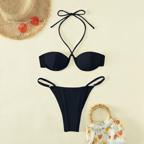 Maillot De Bain Deux Pièces Bikini Sexy À Armatures Maillot De Bain Imprimé Léopard