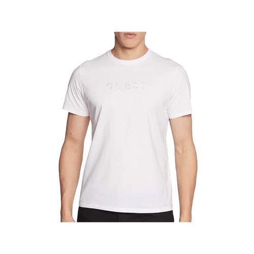 T Shirt Guess Original Front Logo Homme Blanc