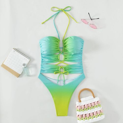 Maillot De Bain Une Pièce À Découpes Bikini Ombré
