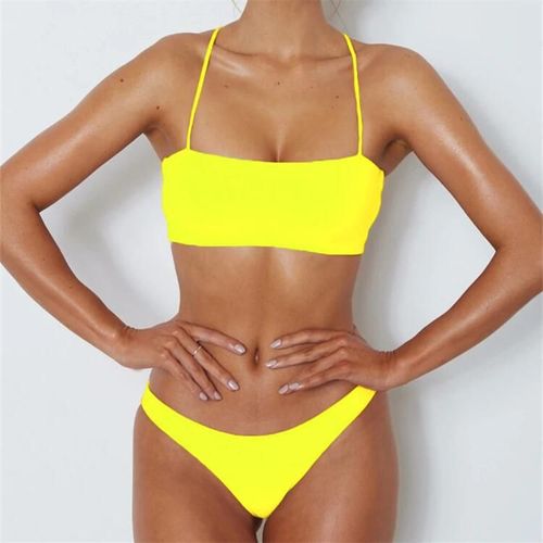 Tube Top Dos Nu Bikini Sexy Dos Ouvert Push Up Mode Maillot De Bain