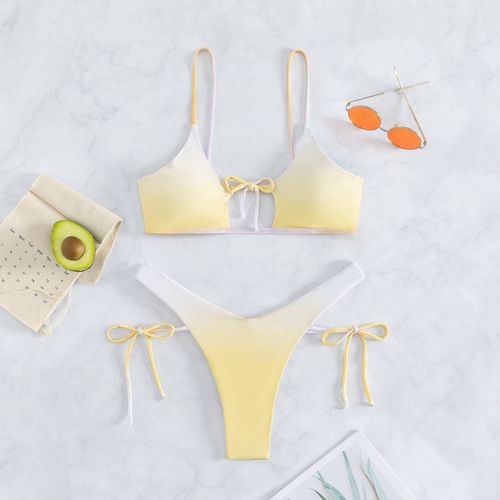 Maillot De Bain Une Pièce Dos Nu À Bretelles Sexy En Bikini Dégradé