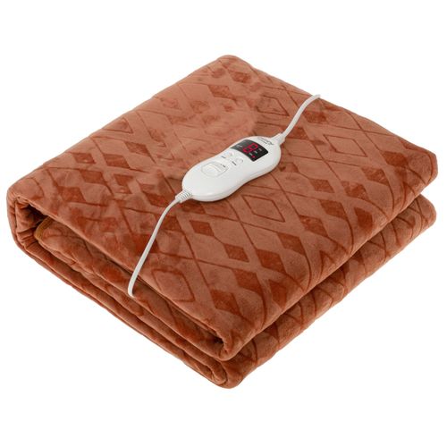 Chauffe-Lit Électrique 150 X 80cm, 8 Niveaux De Puissance, Minuteur, Lavable, 60w, Marron, Camry, Cr7435