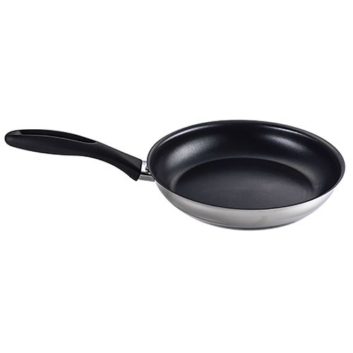 Poêle À Frire Induction 20 Cm Acier Inoxydable, Antiadhésif Écologique Sans Pfoa, , Argent, Fagor, Inoxtherm