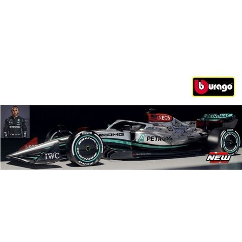 Véhicules Miniatures Die Cast 1/43 Racing - 2022 Mercedes-Amg F1 W13 E-Performance - With Helmet #Hamilton -