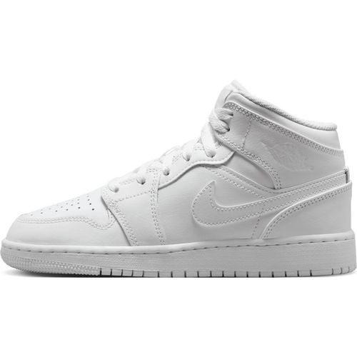 Baskets Jordan 1 Mid Pour Enfant Plusgé Blanc