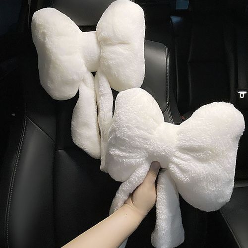 Appui-Tête En Forme De N?ud Papillon Rose Pour Voiture ¿ Accessoire Doux Et Confortable