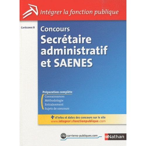 Concours Secrétaire Administratif Et Saenes - Catégorie B