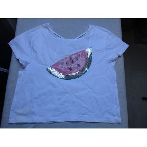 T-Shirt Blanc "Pastèque", 14 Ans
