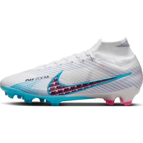 Chaussure De Football Crampons Pour Terrain Sec Nike Zoom Mercurial Superfly 9 Elite Fg Blanc