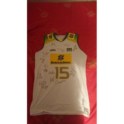 Maillot Selecao Brésil Volleyball Dédicacé 