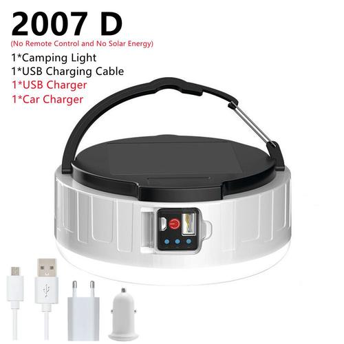 Couleur 2007 D Lanterne Led Solaire Rechargeable Avec Télécommande, Ampoule Portable Pour Camping, Randonnée En Plein Air, Maison